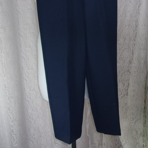 Alfred Dunner Pull On Pants Slack Navy Blue Size 10P  NWOT - Picture 2 of 5